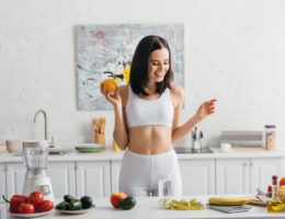 woman choosing healthy habits